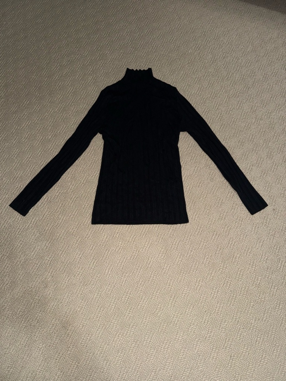 Abercrombie & Fitch Black Ribbed Mock Neck Top